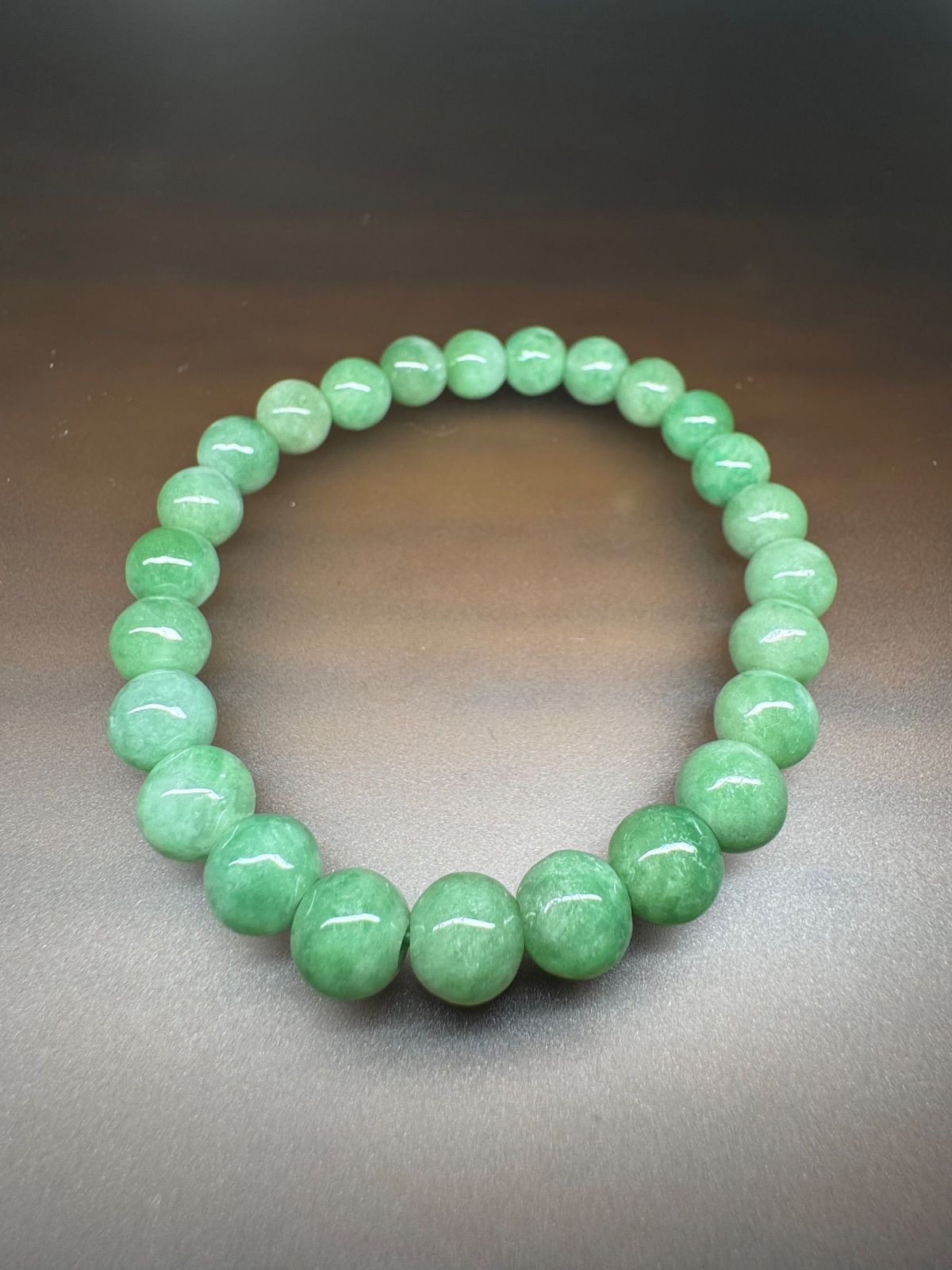 天然|未加工|未着色 SSS8.0㎜前後 翡翠 腕周り16.6㎝ A貨