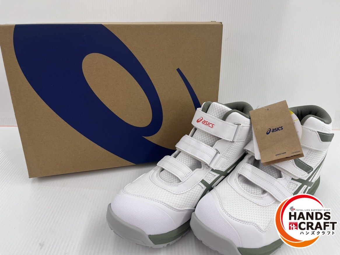 アシックス asics 安全靴 26.5cm WINJOB CP216 ホワイト×ライケングリーン ウィンジョブ 作業靴