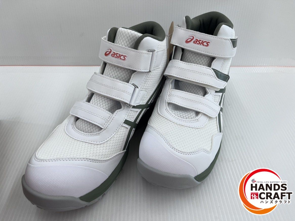 アシックス asics 安全靴 26.5 cm WINJOB CP 216 ホワイト×ライケングリーン ウィンジョブ 作業靴
