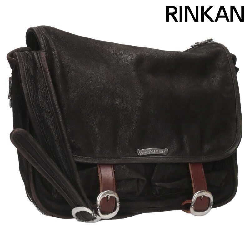 クロムハーツ SOFT SHOULDER ガンスリンガーストラップレザーショルダーバッグ メンズ