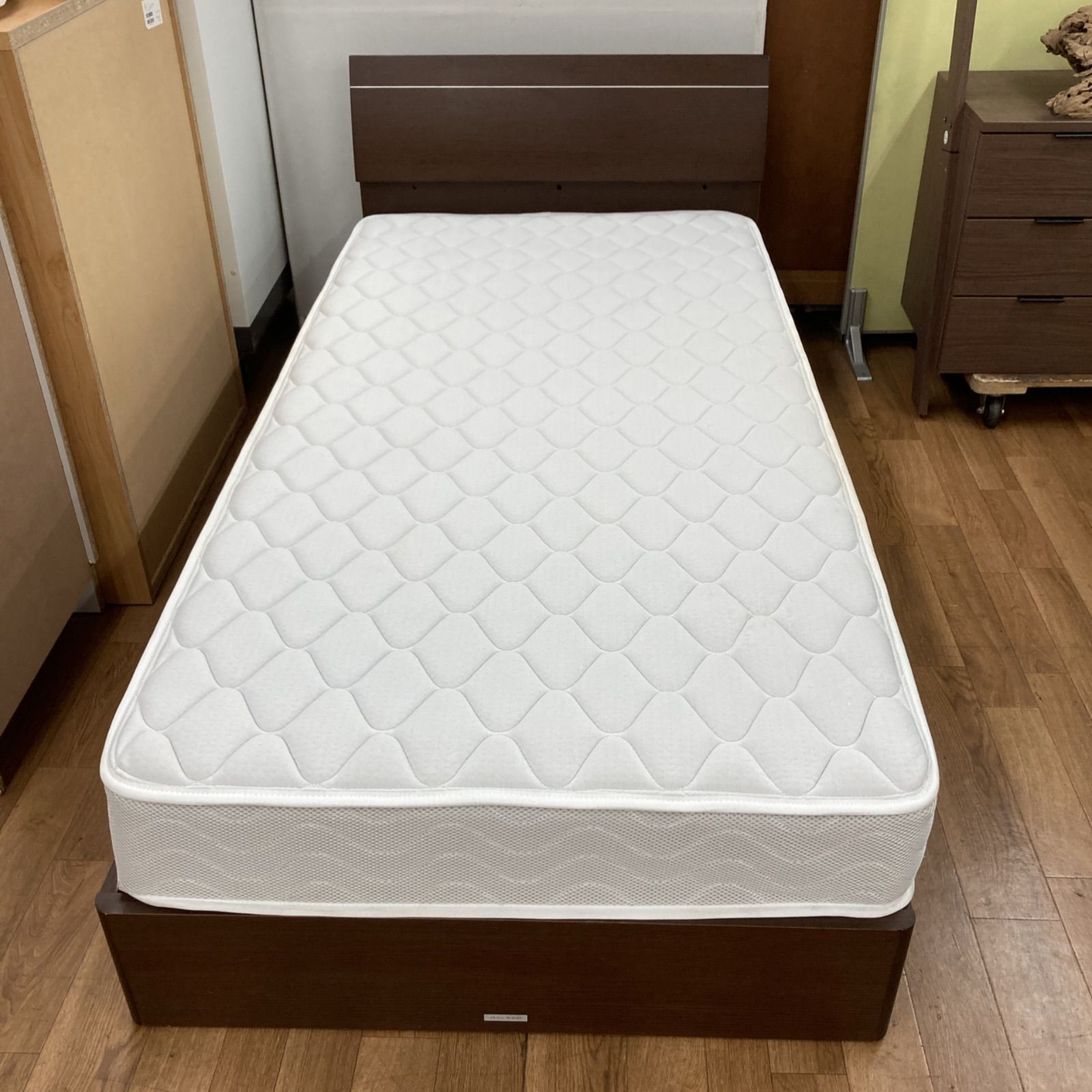 名古屋市近郊送料設置無料 S383 ASLEEP タンスのゲン シングルベッド 幅97cm