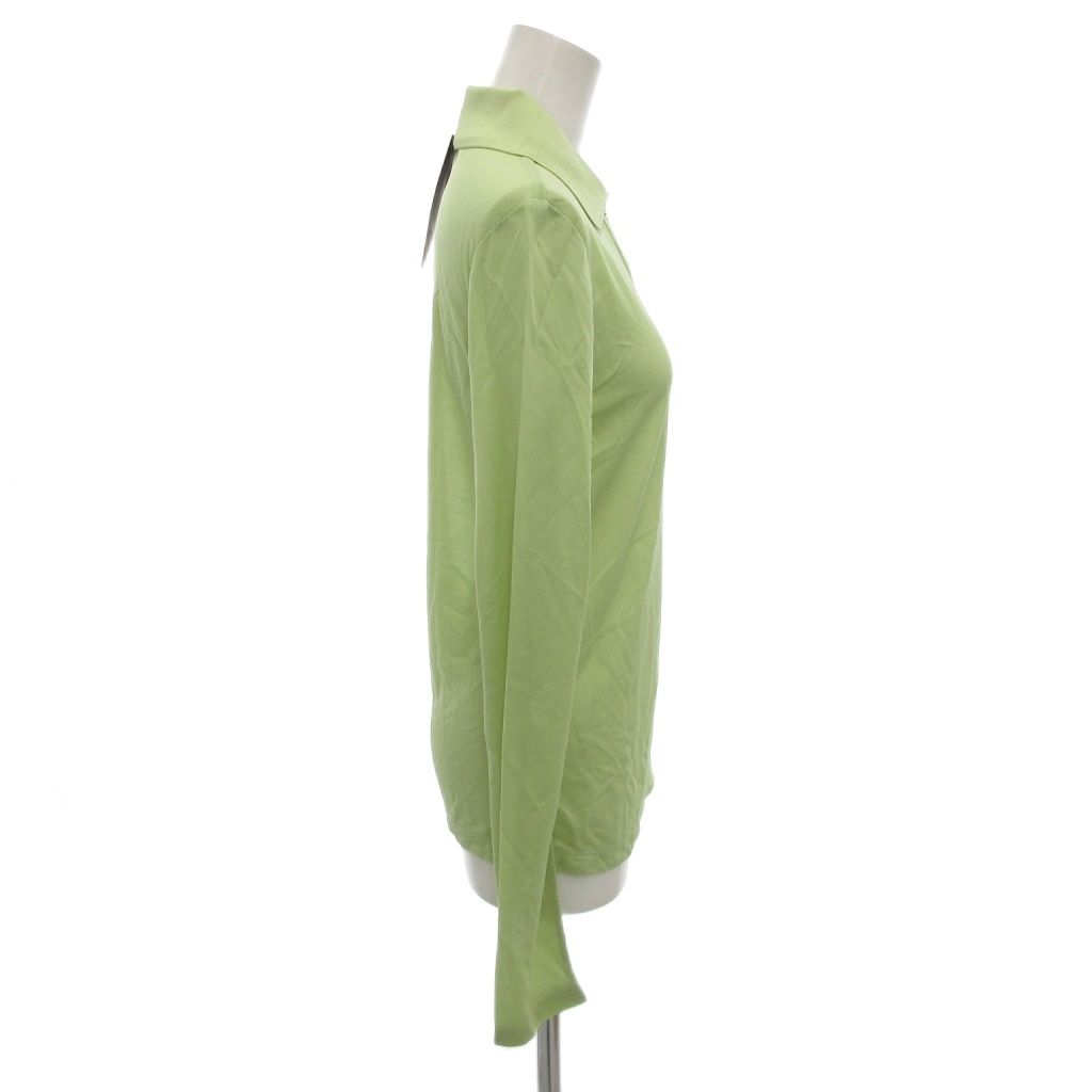  バーバリー ポロシャツ 長袖 XS ライムグリーン 黄緑 スナップボタン 薄手 8041065 FF GY 19 ポロシャツ トップス