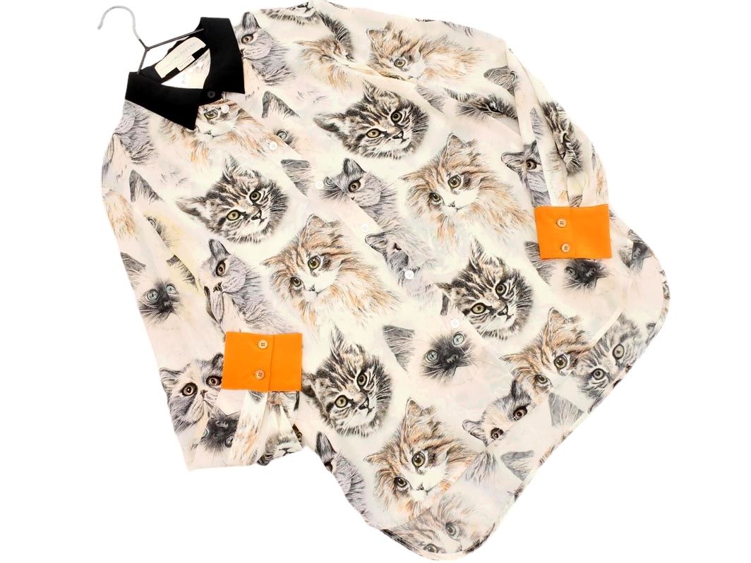 STELLAMCCARTNEY ステラマッカートニー ネコ総柄 ブラウス シャツ