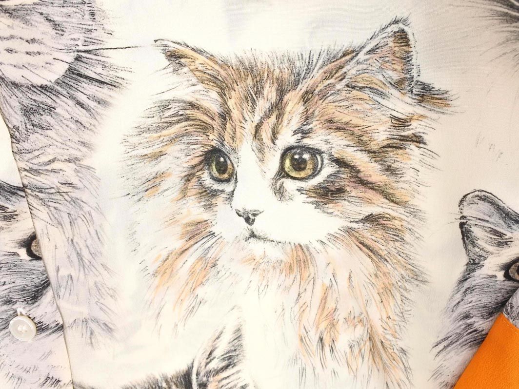 STELLAMCCARTNEY ステラマッカートニー ネコ総柄 ブラウス シャツ