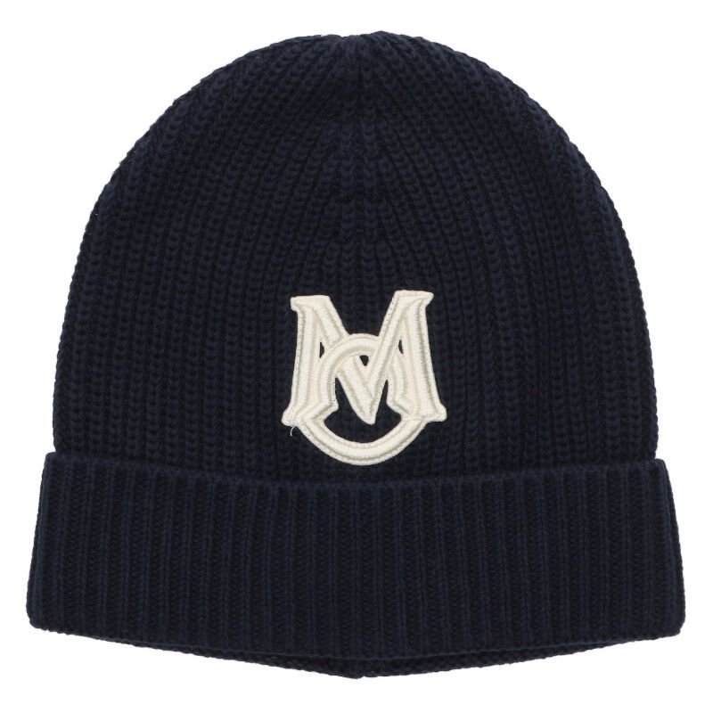 モンクレール ロゴパッチビーニーニットキャップ メンズ UNI