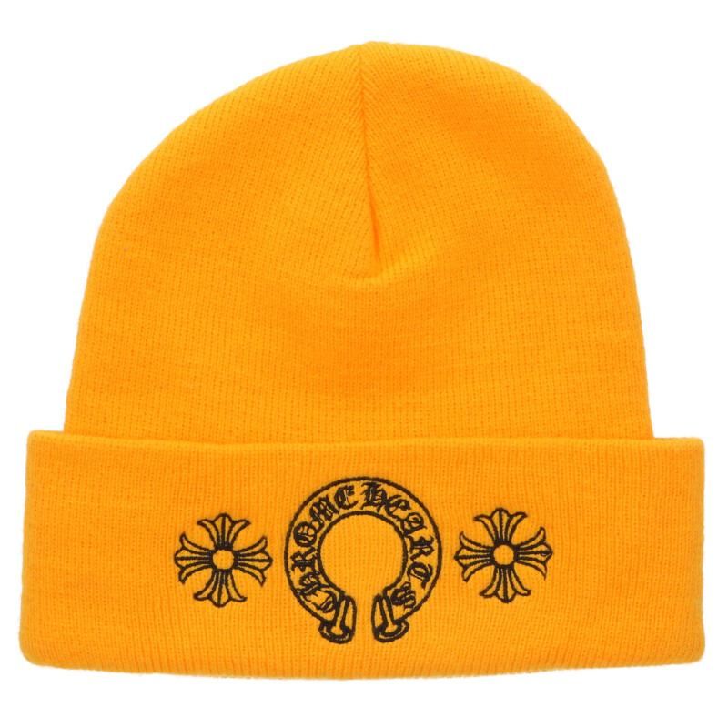 クロムハーツ WOOL WATCH CAP 韓国 ホースシューステッチアクリルビーニー メンズ ONE SIZE