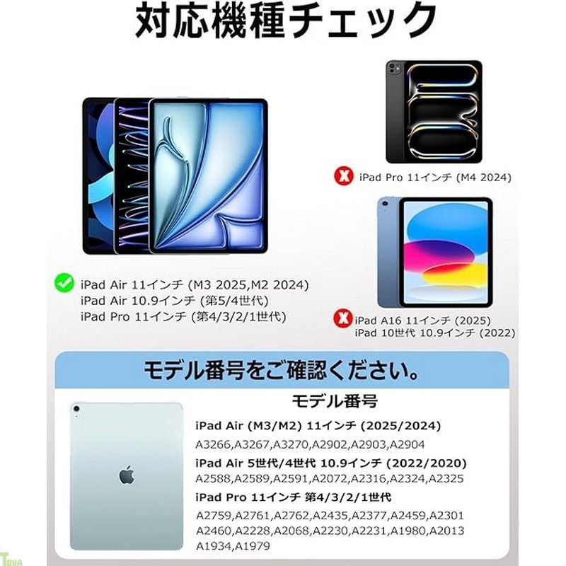 SENGBIRCH マジックキーボード iPad Air 11インチ M3 M2 -iPad Pro 11 第4 3 2 1世代対応 トラックパッド搭載 ipad air 第5世代 第4世代 キーボード付きケース 10.9インチ用