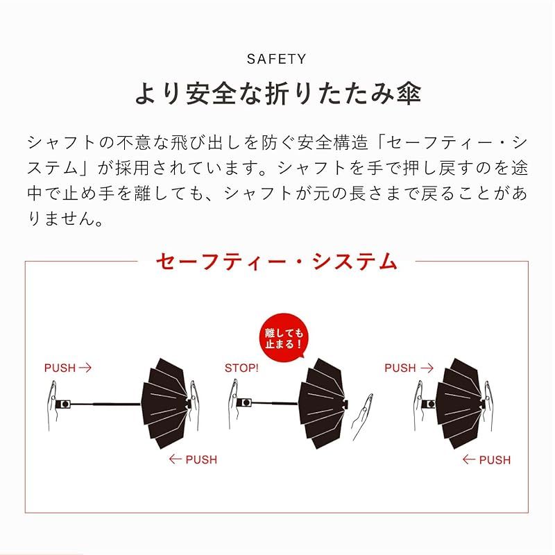 クニルプス T280 ミディアムデュオマチック セーフティー クルックハンドル ブラック 折りたたみ傘 KNT280-1000 HRDEVELOPMENT_JP