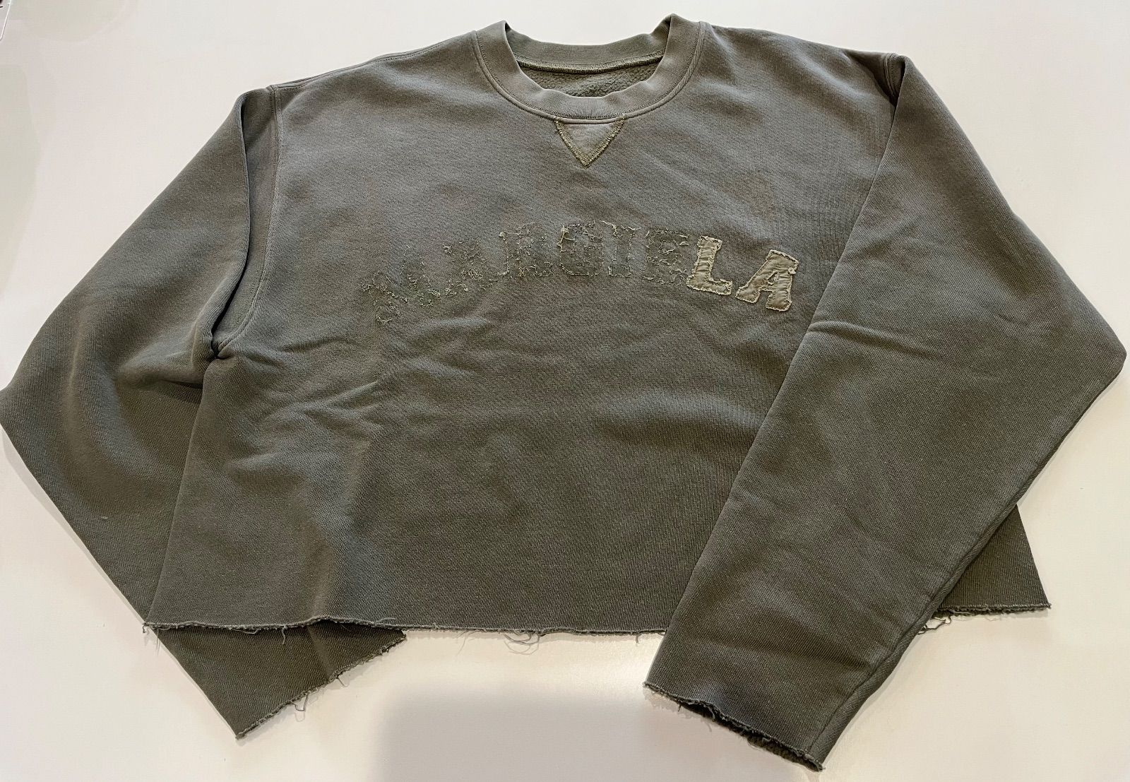 メゾンマルジェラ カットソー スウェットシャツ 古着風ダメージ