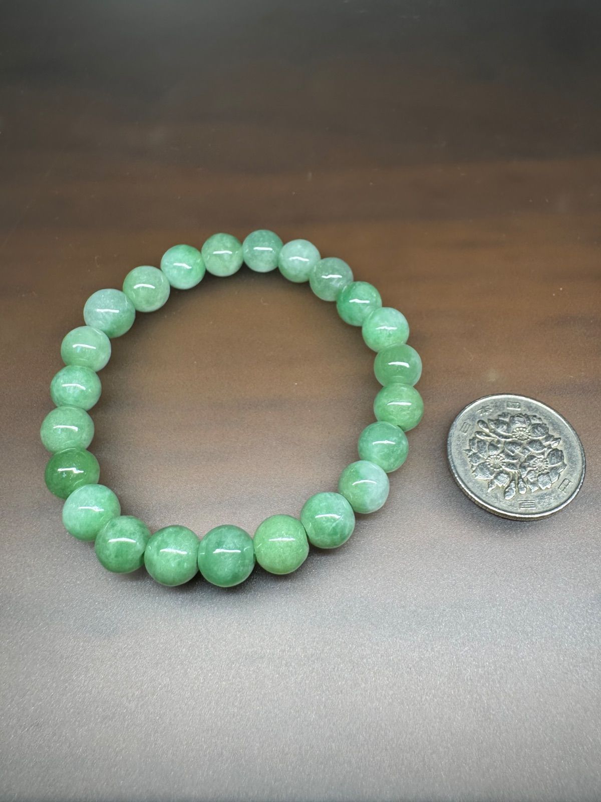 天然 未加工 未着色 SSS8.5〜9.6㎜ 翡翠 腕周り16.8㎝ A貨 NEXPOTALLINN_EU