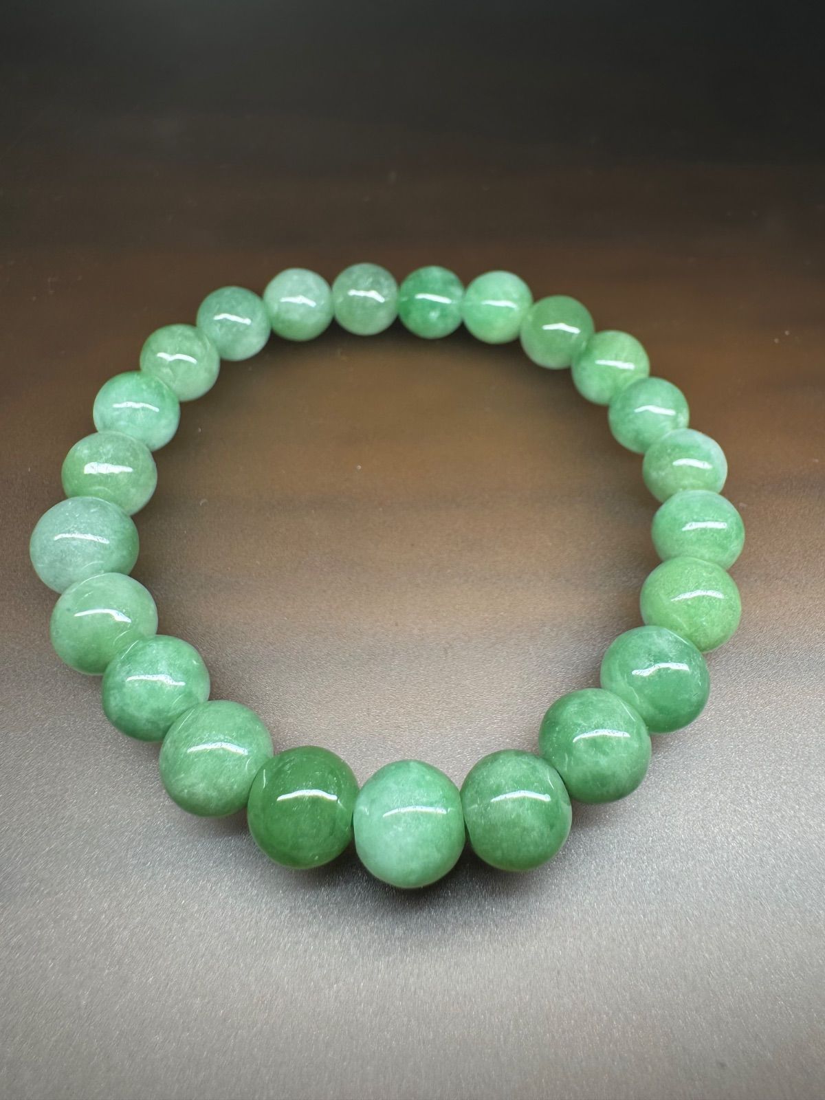 天然|未加工|未着色 SSS8.5〜9.6㎜ 翡翠 腕周り16.8㎝ A貨