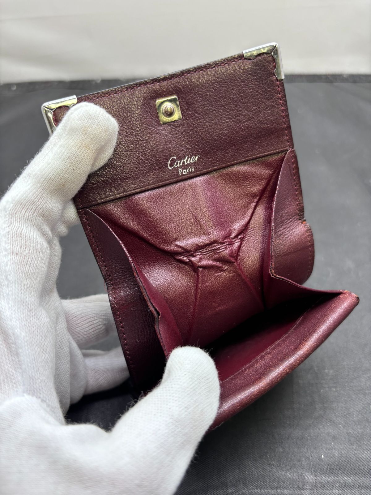 カルティエ マストライン スクエアコインケース 小銭入れ カーフ