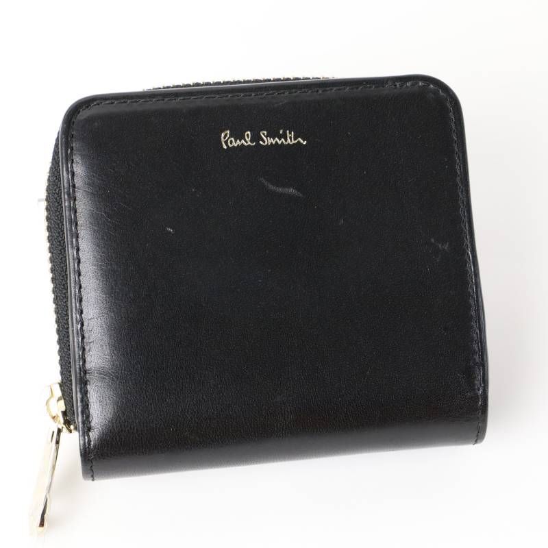新品 Paul Smith ポールスミス ベジタン ラウンドジップ ミニ財布 二