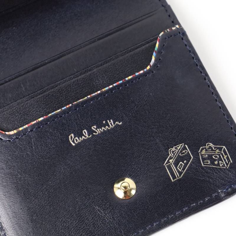 新品 Paul Smith ポールスミス ベジタン ラウンドジップ ミニ財布 二