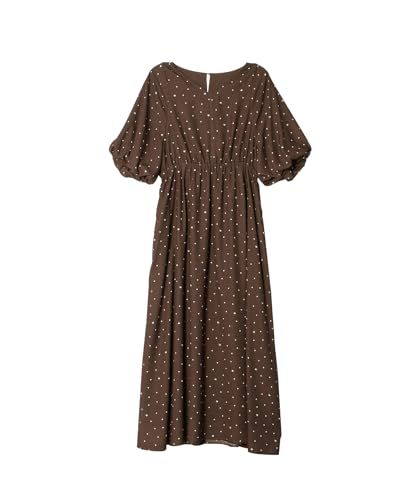 ロペピクニック Pino meets Pinoドット柄ワンピース ダークブラウン 20 38