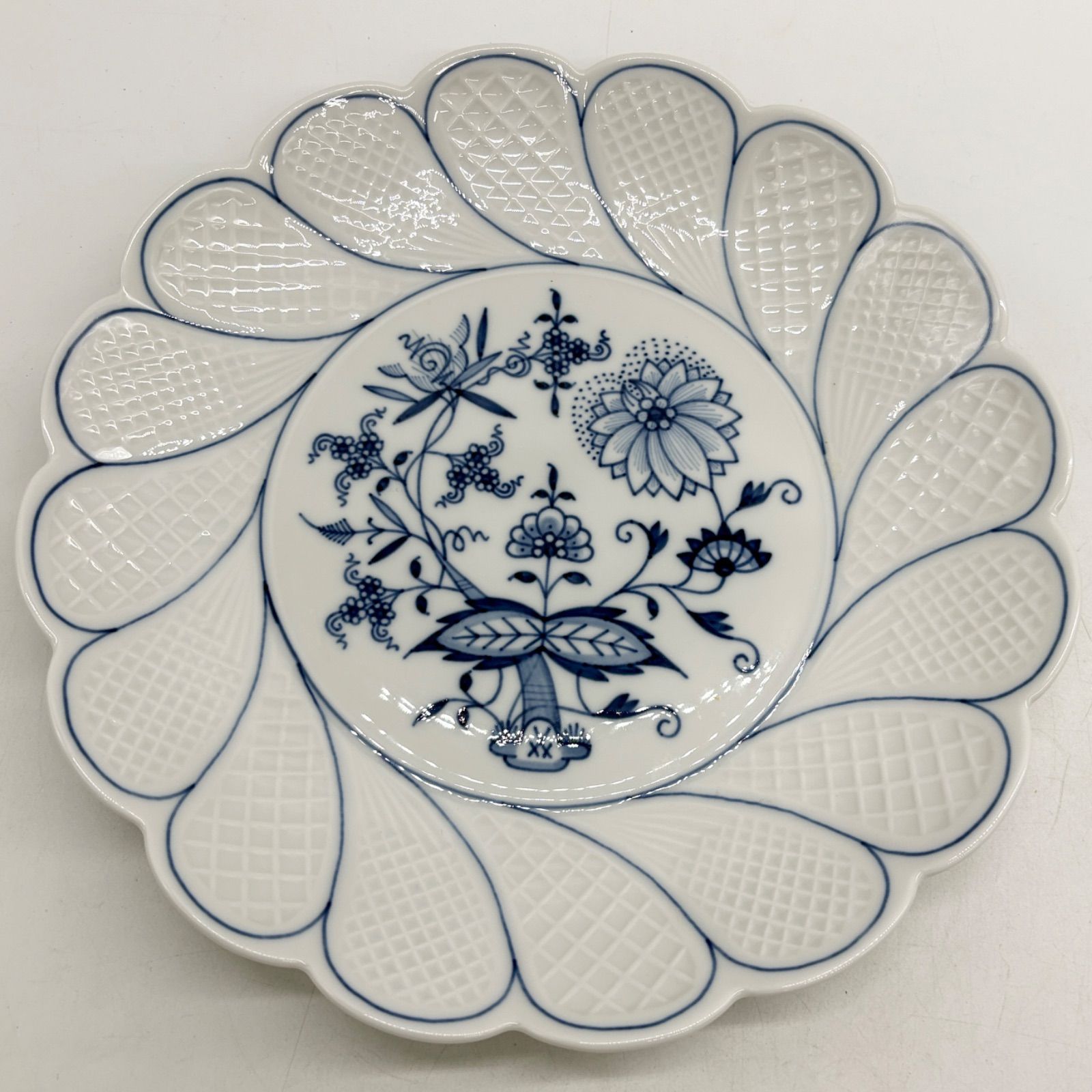 マイセン ブルーオニオン ケーキサービスプレート 23cm B2510291