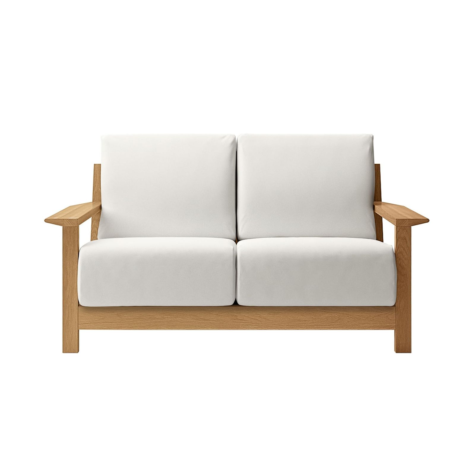 無印 ソファ本体 幅148×奥行96×高さ82.5cm 木製フレーム 2シーター ウレタン ポケットコイル 12396772