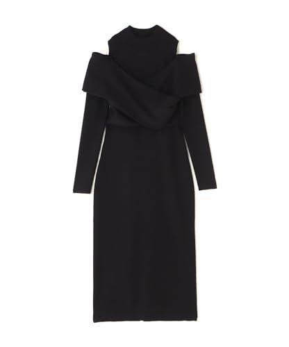 ナチュラルビューティーベーシック カジュアルドレス オフショルレイヤードニットワンピース レディース クロ