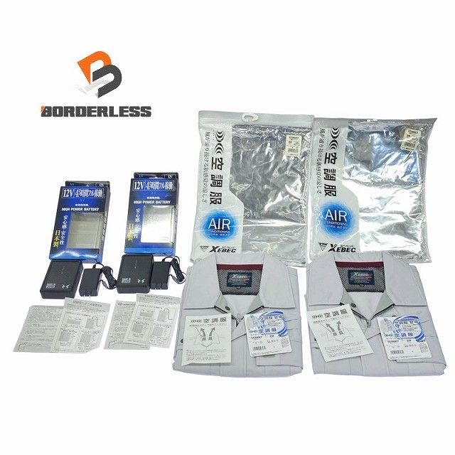 ♥品セット サンエス 空調風神服 12V リチウムイオンバッテリーセット×2 RD9290T ジーベック 長袖ブルゾン×2 XE98007114799