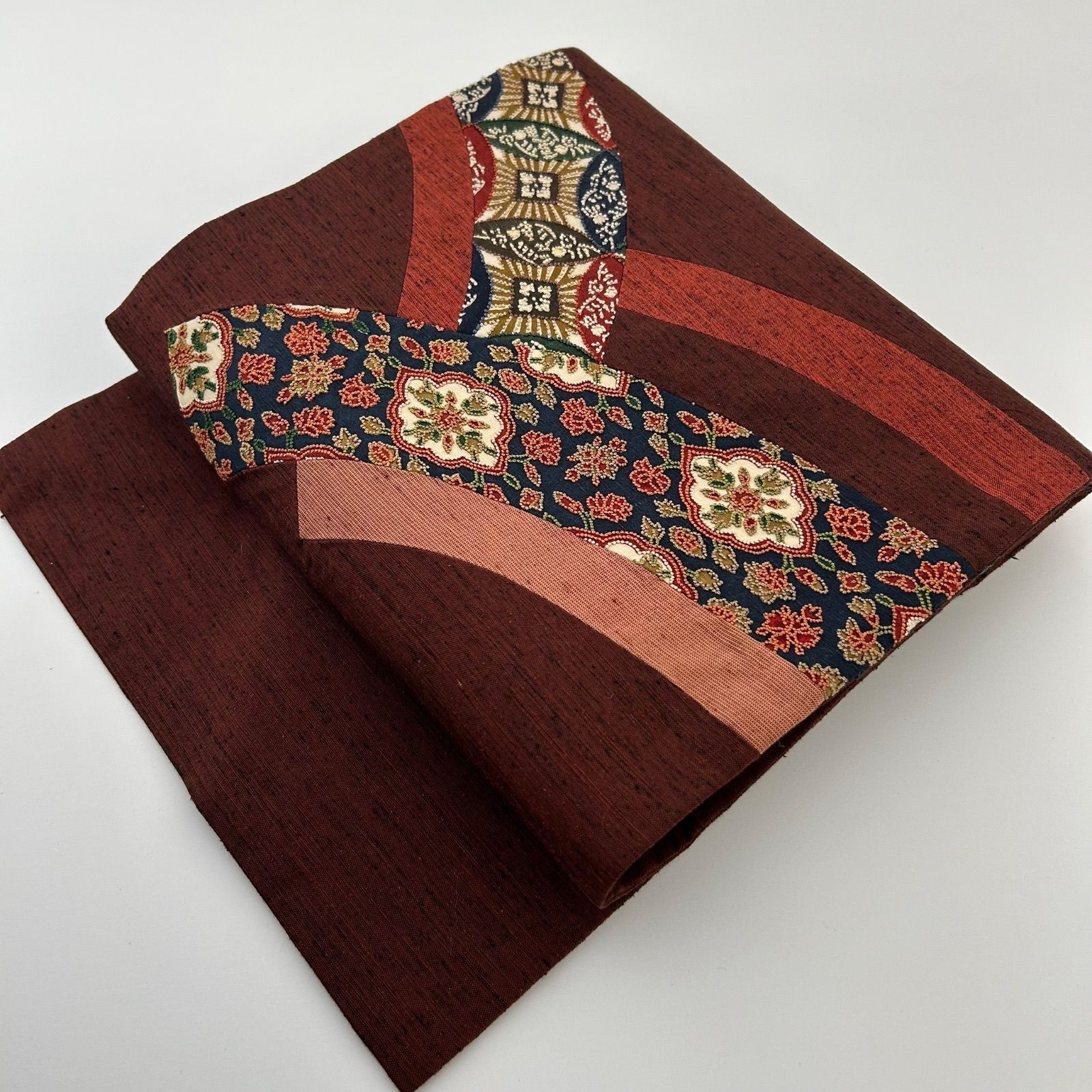 専用帯3128 3868 二点セット●高級 正絹 紬 相良刺繍 名古屋帯 専用帯3128 3868 二点セット○高級 正絹 紬 相良刺繍 名古屋帯 2025