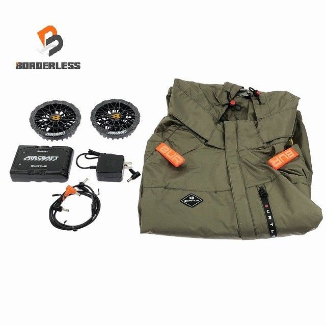 セット BURTLE バートル 24V エアークラフト用バッテリー AC09 ファンユニット AC09-2 長袖ブルゾン AC2061 モデル112691
