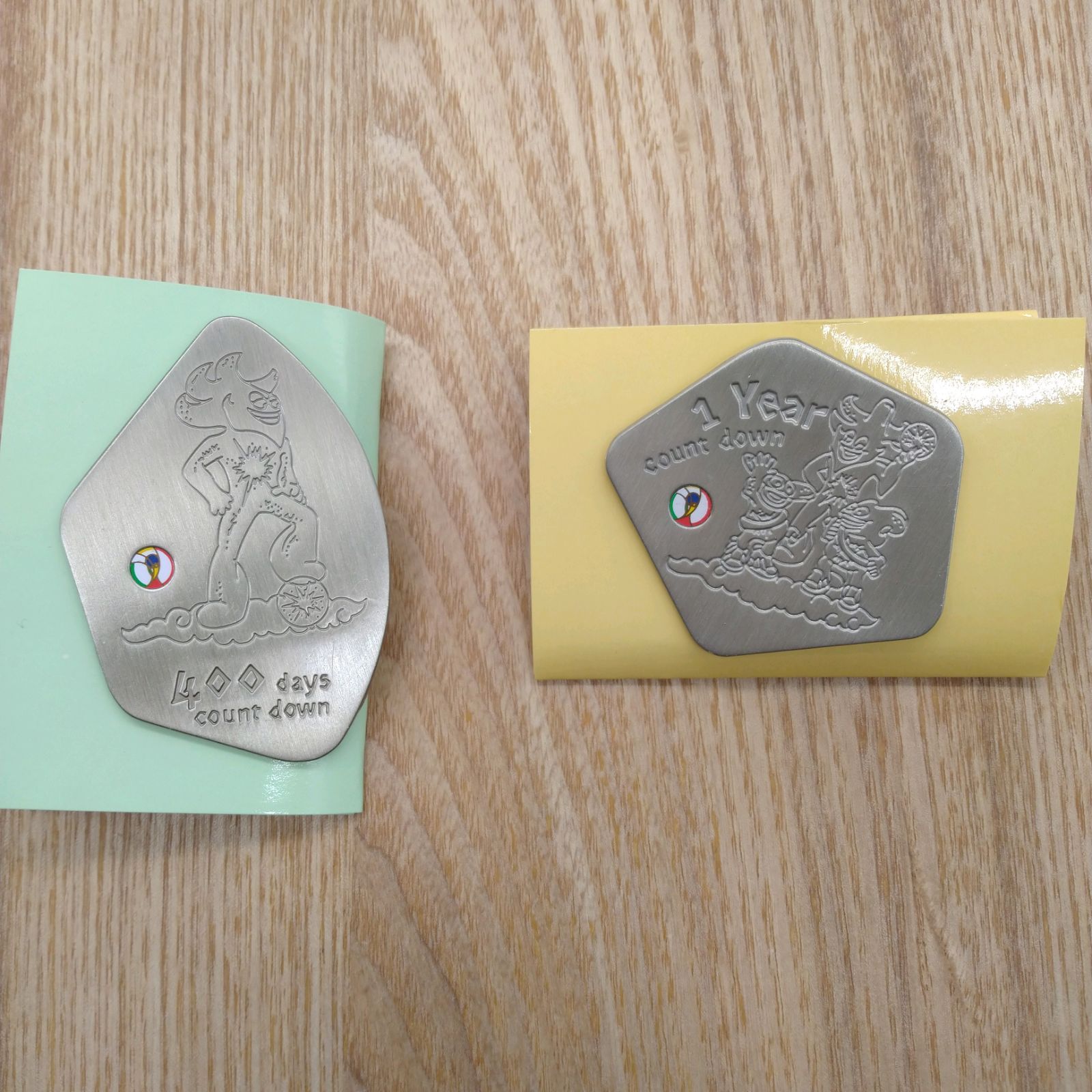 未使用】2002年 日韓ワールドカップ カウントダウンピンズ ピンバッジ