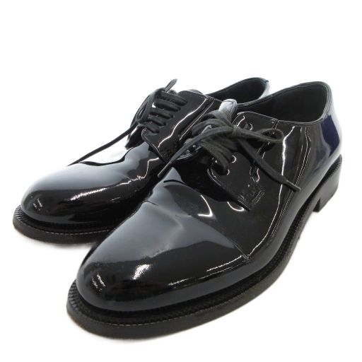 セリーヌ CELINE エディ期 ドレスシューズ ビジネス パテントレザー 本革 37 黒 ブラック FF GY19 AA