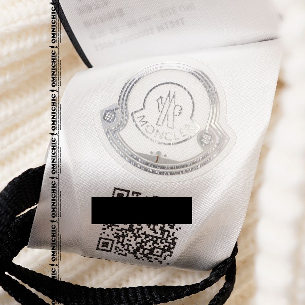 秋冬 安心の 23-24 AW MONCLER GENIUS PALM ANGELS モンクレール パーム エンジェルス ロゴ ホワイト ウール リブ ニット キャップ 白