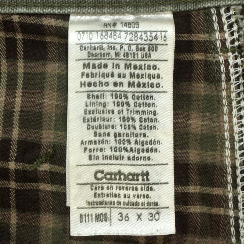 ダック 裏地チェック