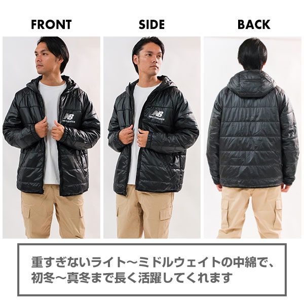 ニューバランス　中綿 防風 防寒 　ジャージ上下　XLサイズ　ブラック ニューバランス 中綿 防風 防寒 ジャージ上下 XLサイズ ブラック