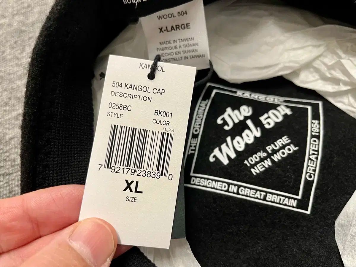 高品質で。 カングー ウール ハンチングキャップ 504 ブラック