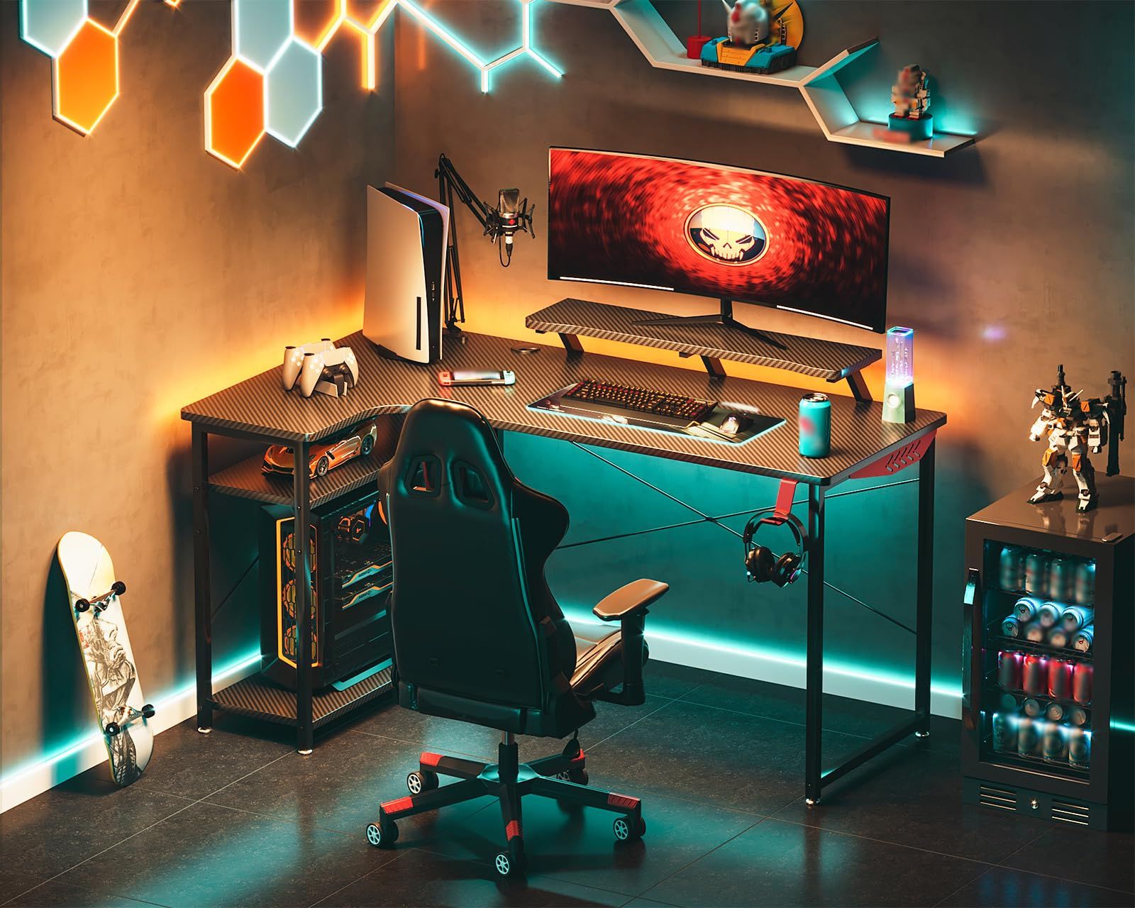 ラック付き desk