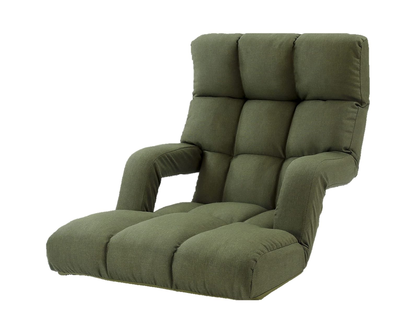 迅速発送 ビータ Vita ゆったり長座椅子 モスグリーン サイズ 幅800×奥行860-1660×高さ180-760 ㎜ ポリエステル