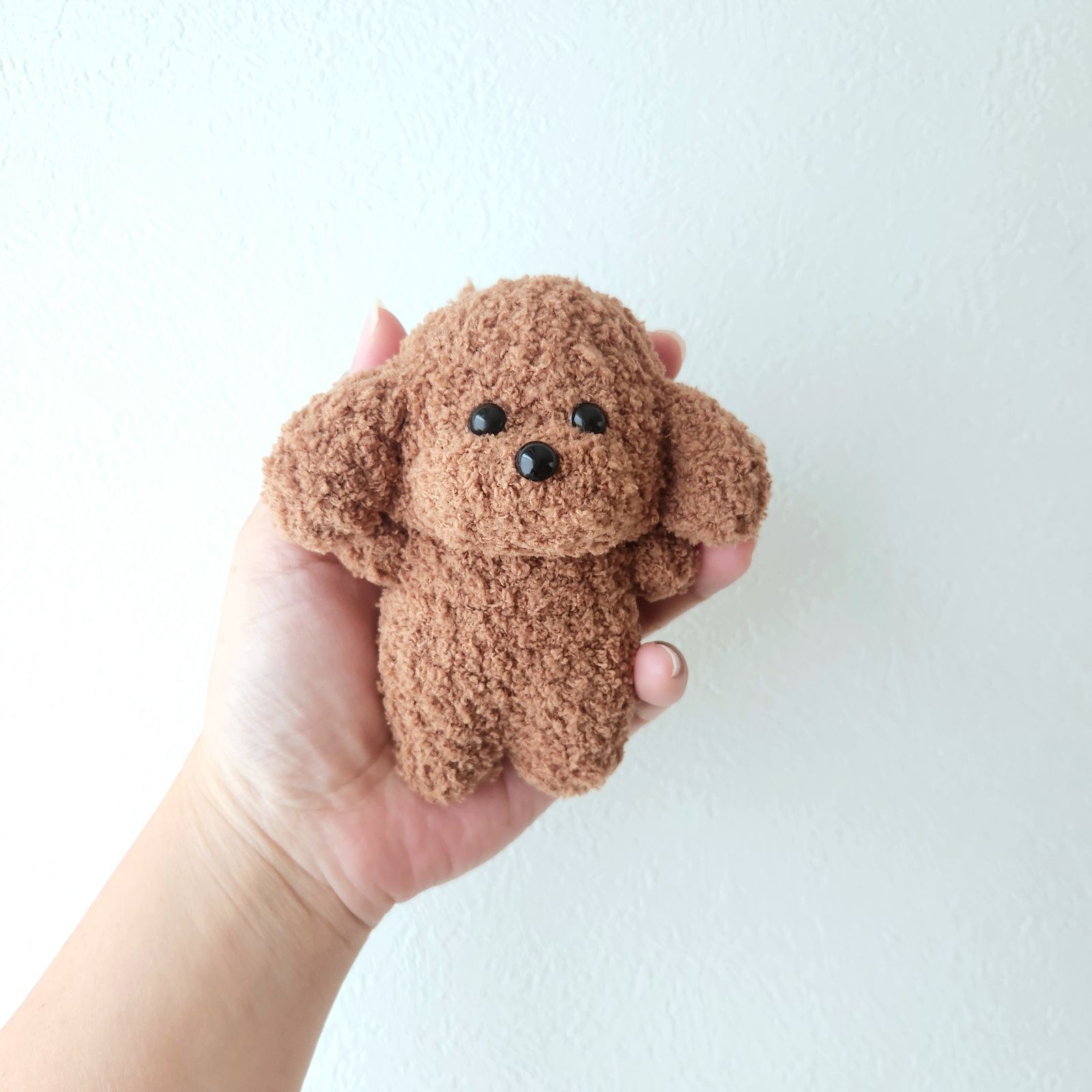 受注製作 あみぐるみケース トイプードル茶