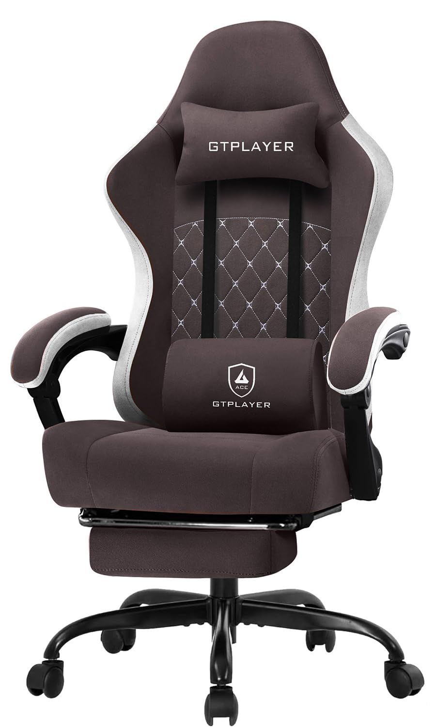 迅速発送 GTPLAYER ゲーミングチェア ファブリック オットマン 椅子 イス テレワーク 腰痛対策 pcチェア デスクチェア 蒸れない ソファーの座り心地 安心の非再生ウレタン採用 ポケットコイル採用 ダイア調に蝶の刺繍のデザイン LR002-
