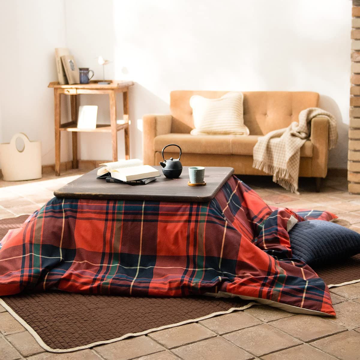 迅速発送 Fab the Home こたつ布団カバー パプリカ 200x200cm 正方形 ハイランド FH182156-240