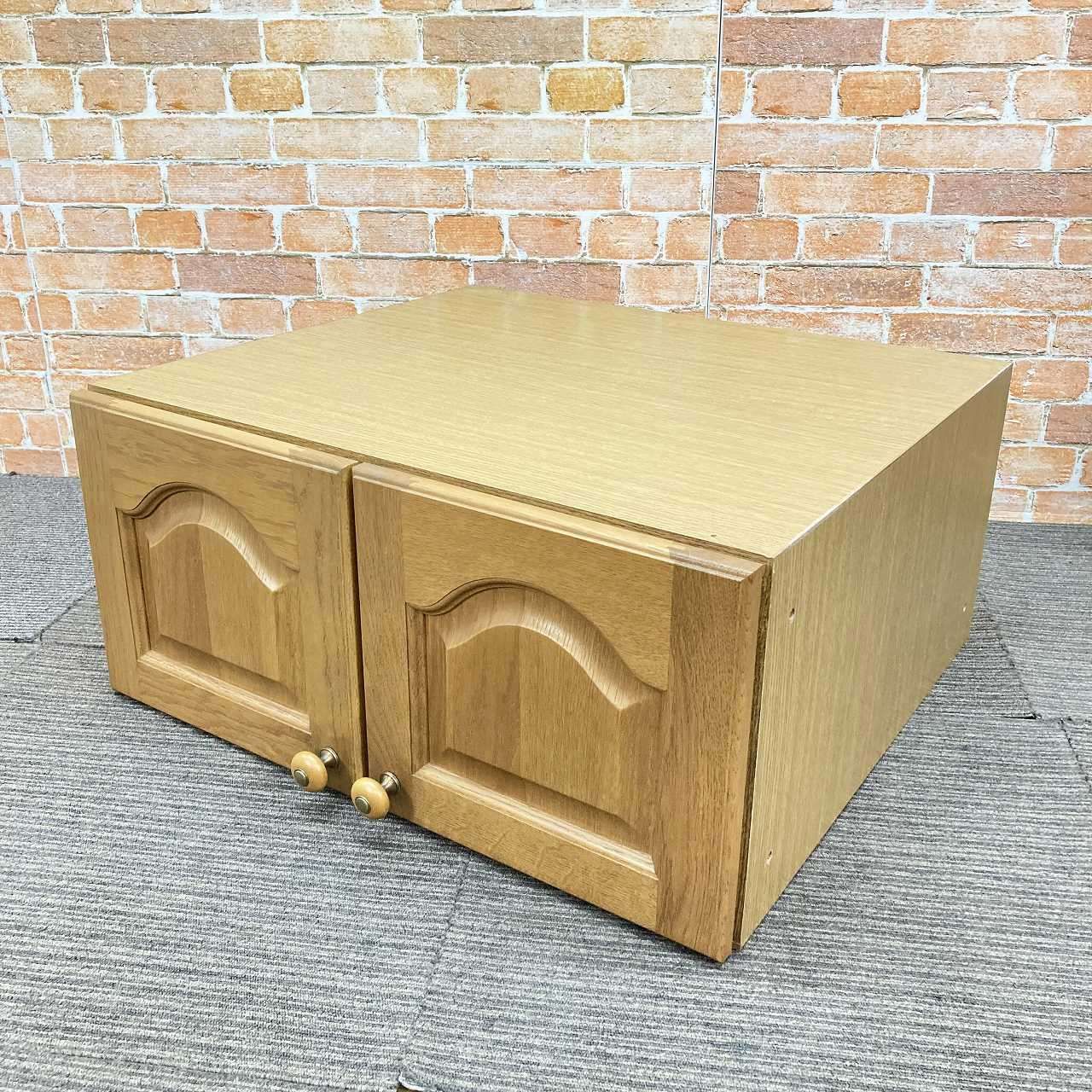 品 2枚開き戸タイプ 吊り戸棚 吊棚 トイレ棚 洗面棚 キッチン棚 木製 幅65cm 幅650mm 上棚 食器棚 観音扉 J0070