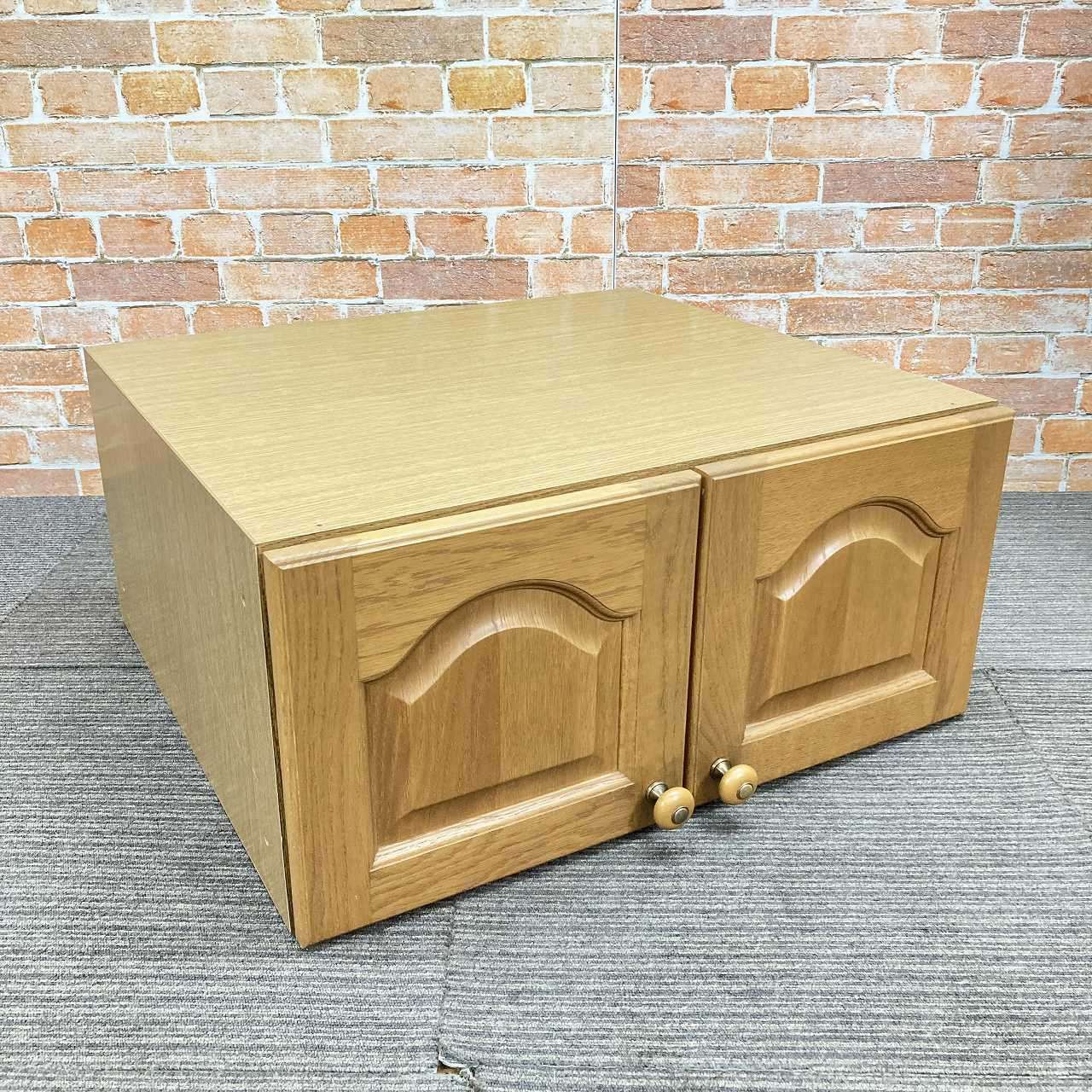 品 2枚開き戸タイプ 吊り戸棚 吊棚 トイレ棚 洗面棚 キッチン棚 木製 幅65cm 幅650mm 上棚 食器棚 観音扉 J0070