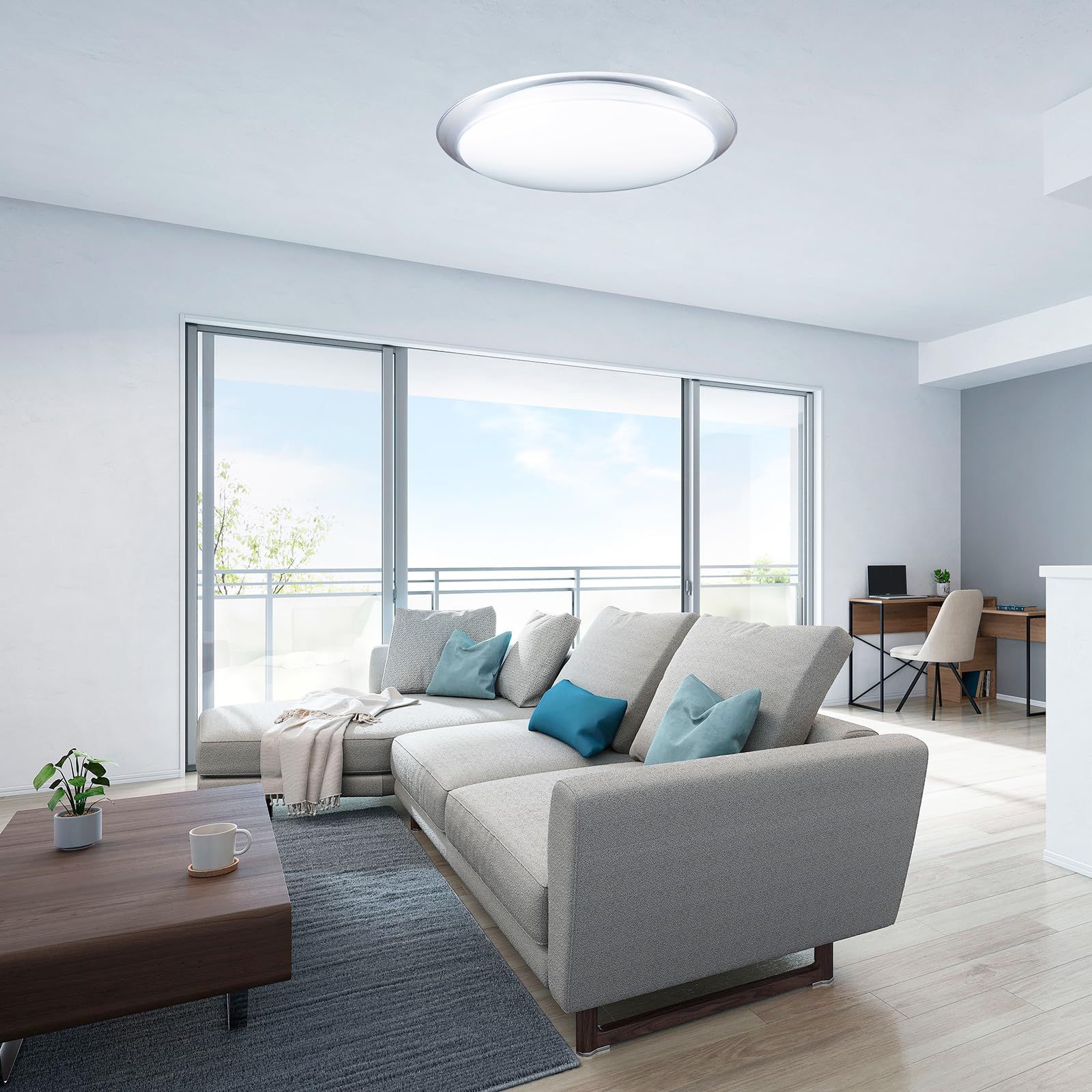 HotaluX ホタルクス LEDシーリングライト HLDZG18398SG 適用畳数 18畳 8100lm 昼光色 6500K 調光タイプ 主照明５段階 常夜灯5段階 リモコン クリア枠デザイン