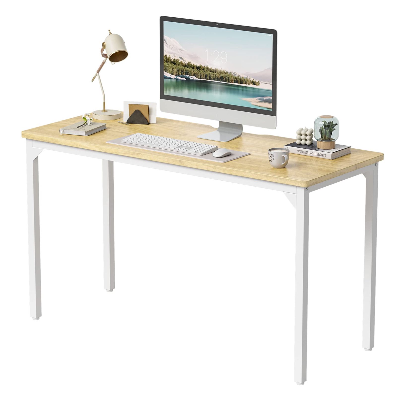 【迅速発送】CubiCubi デスク 勉強机 組み立て簡単 頑丈 パソコンデスク 机pcデスク 一人暮らし 幅100cm*奥行き48cm ナチュラル