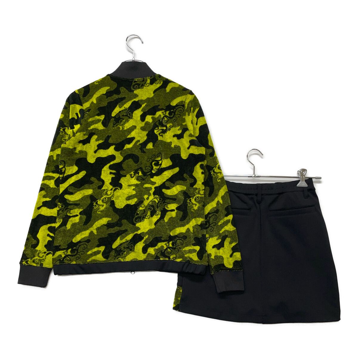 レディース ダンスウィズドラゴン DANCE WITH DRAGON セットアップ 2 M 黄色系 イエロー パイル地 カモフラ