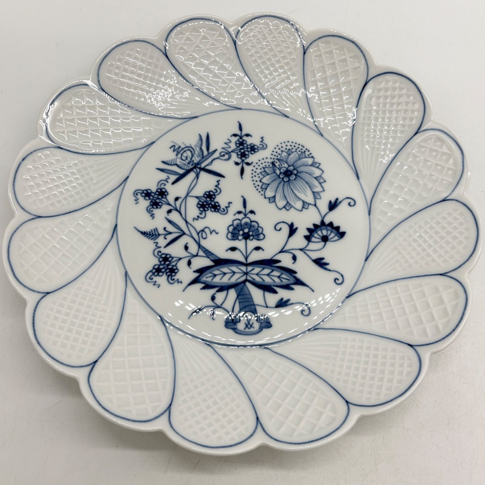 マイセン ブルーオニオン ケーキサービスプレート 23cm B2510292