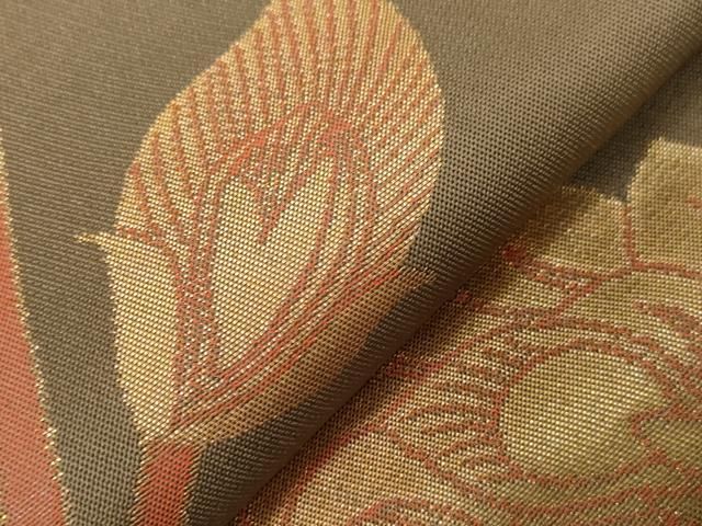 平和屋着物○織物一筋名門 織悦 全通柄 本袋帯 更紗文 金糸 正絹 逸品