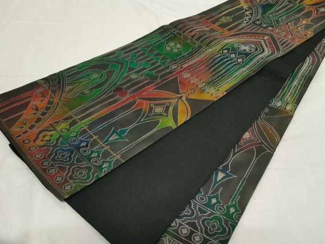 平和屋着物○全通柄袋帯 作家物 聖堂 金銀糸 引箔 正絹 逸品