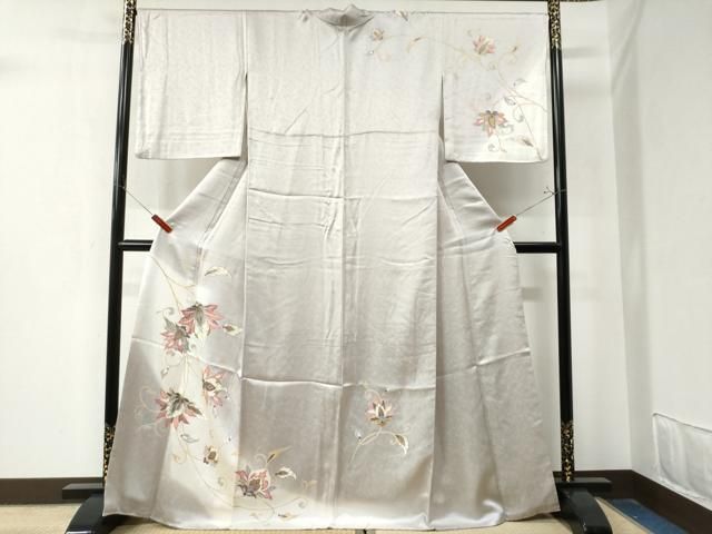 平和屋着物●訪問着 更紗花唐草文 暈し染め 金彩 正絹 CAAZ3118yc