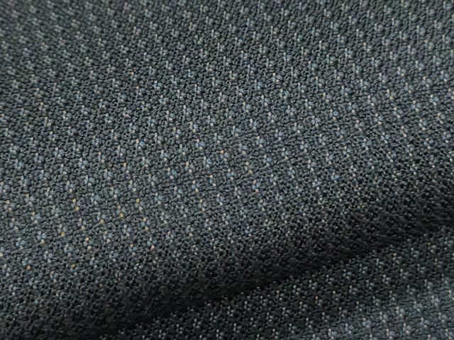 平和屋着物●男性　お召　アンサンブル　色無地　暗黒色　正絹　逸品　CAAY9576th 平和屋着物○男性 お召 アンサンブル 色無地 暗黒色 正絹 逸品