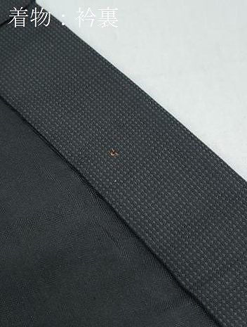 平和屋着物○男性 お召 アンサンブル 色無地 暗黒色 正絹 逸品