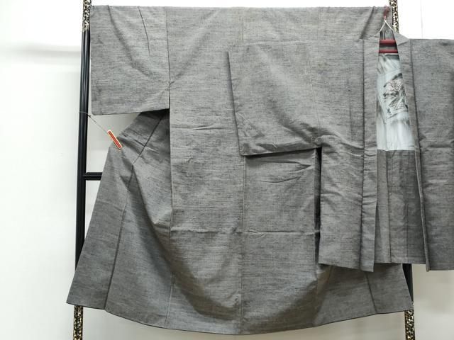 平和屋着物●男性 紬 アンサンブル 霞文 正絹 CAAY9578th