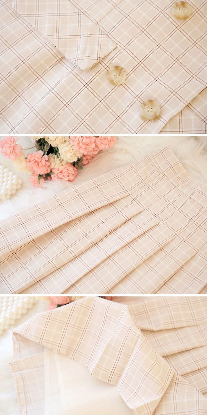 セットアップ レディース ガーリー フォーマル スカート ジャケット チェック柄 チェック柄 プリーツスカー 韓国ファッション セットアップ MAAHADDERANG_COM