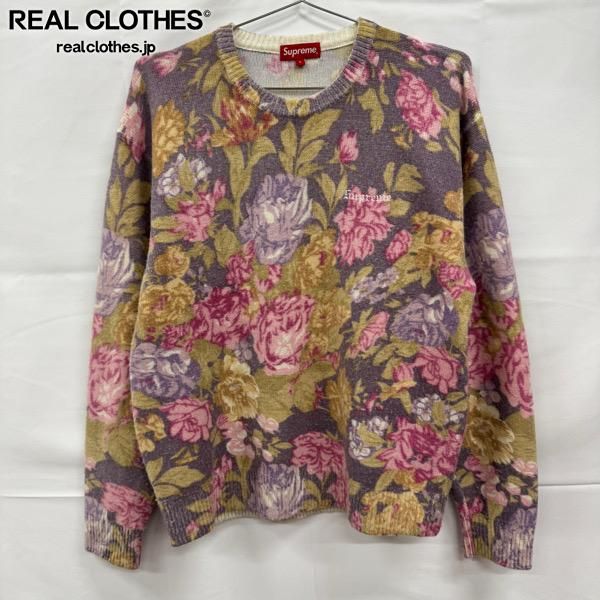 Supreme|シュプリーム 19AW Printed Floral Angora Sweater|プリント フローラル アンゴラ セーター|ニット|ピンク|パープル|L